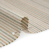 Polyester and Cotton Twill - Moss Barcode Stripes - British Imported