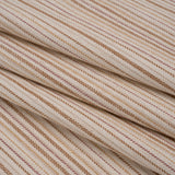 Polyester and Cotton Twill - Persimmon Barcode Stripes - British Imported
