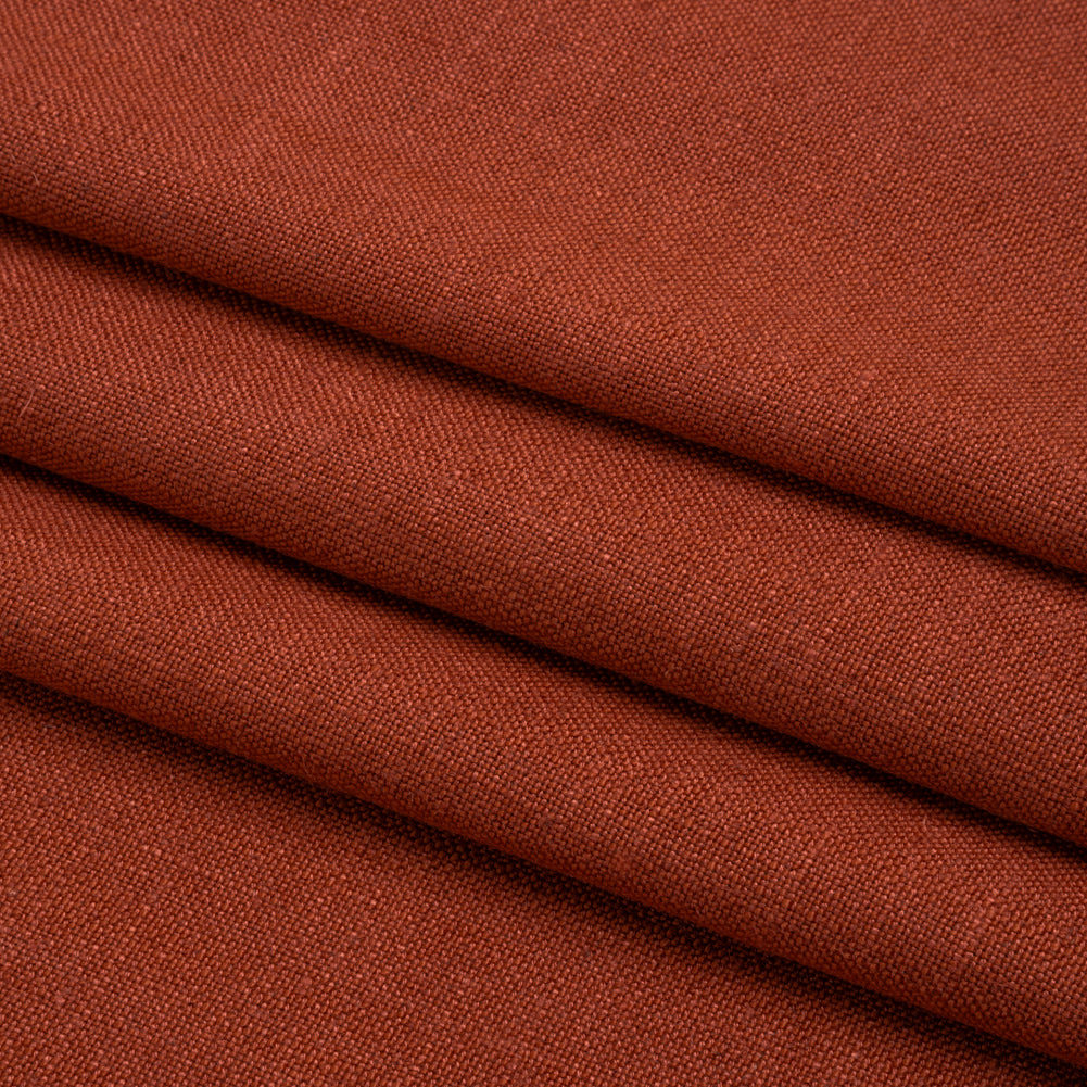 Linen, Viscose and Polyester Woven - Crimson - British Imported