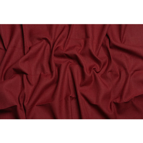 Linen, Viscose and Polyester Woven - Dark Cranberry - British Imported