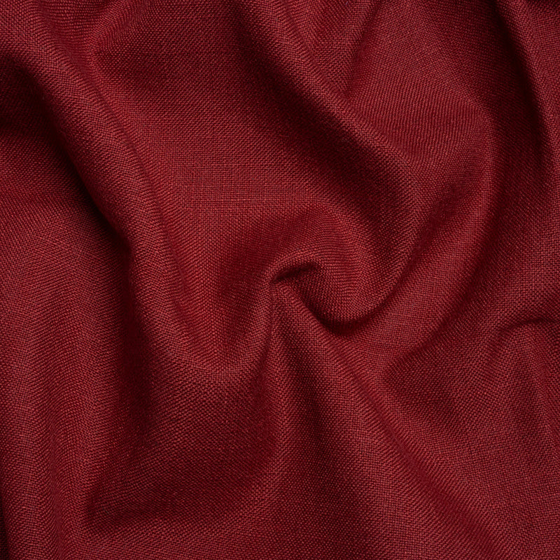 Linen, Viscose and Polyester Woven - Dark Cranberry - British Imported