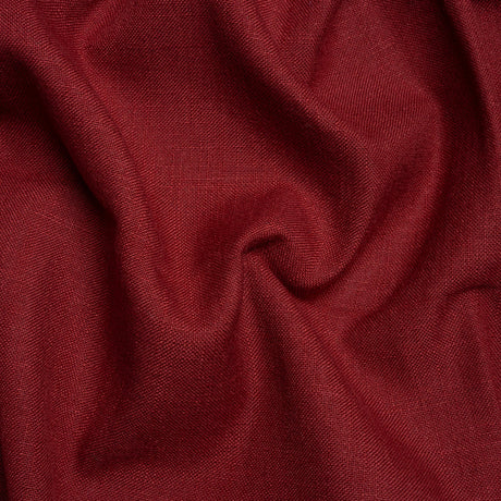Linen, Viscose and Polyester Woven - Dark Cranberry - British Imported