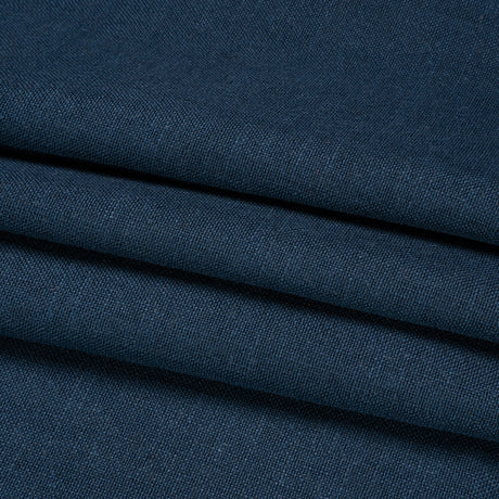 Linen, Viscose and Polyester Woven - Midnight - British Imported