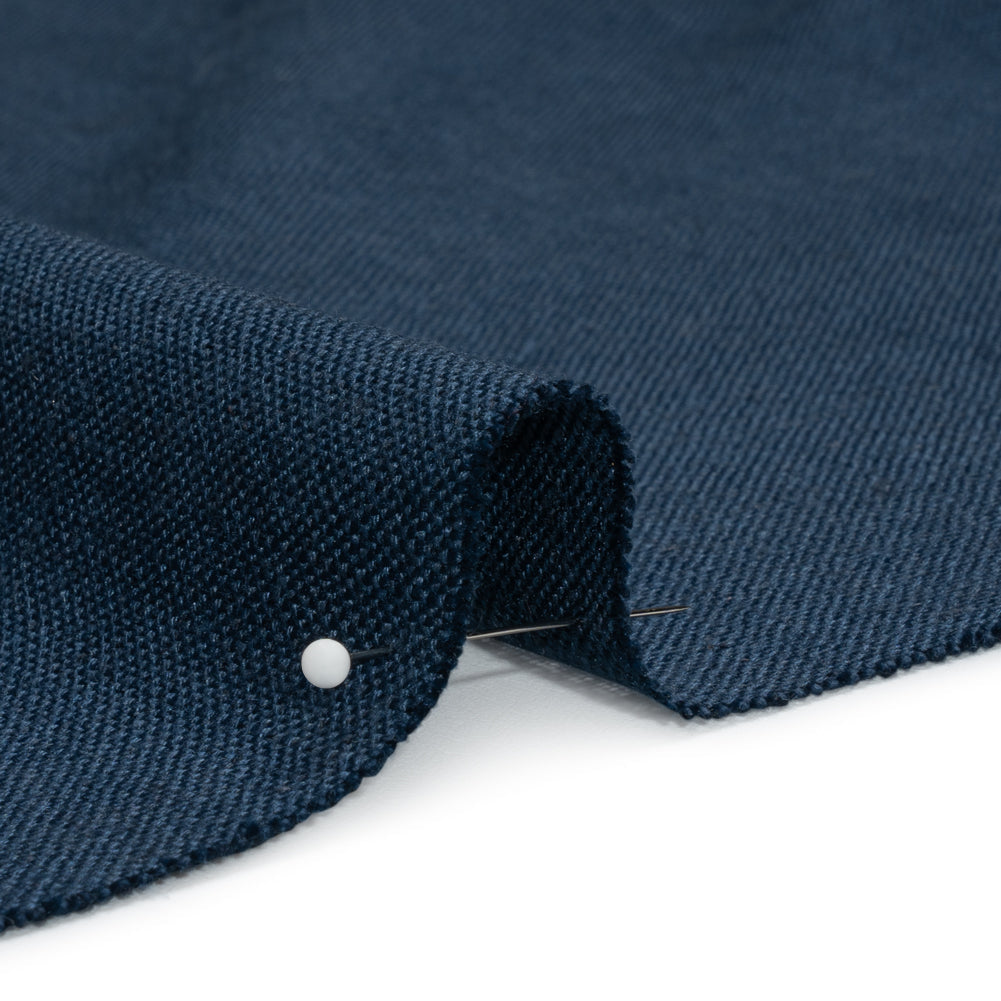Linen, Viscose and Polyester Woven - Midnight - British Imported
