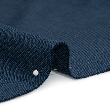 Linen, Viscose and Polyester Woven - Midnight - British Imported