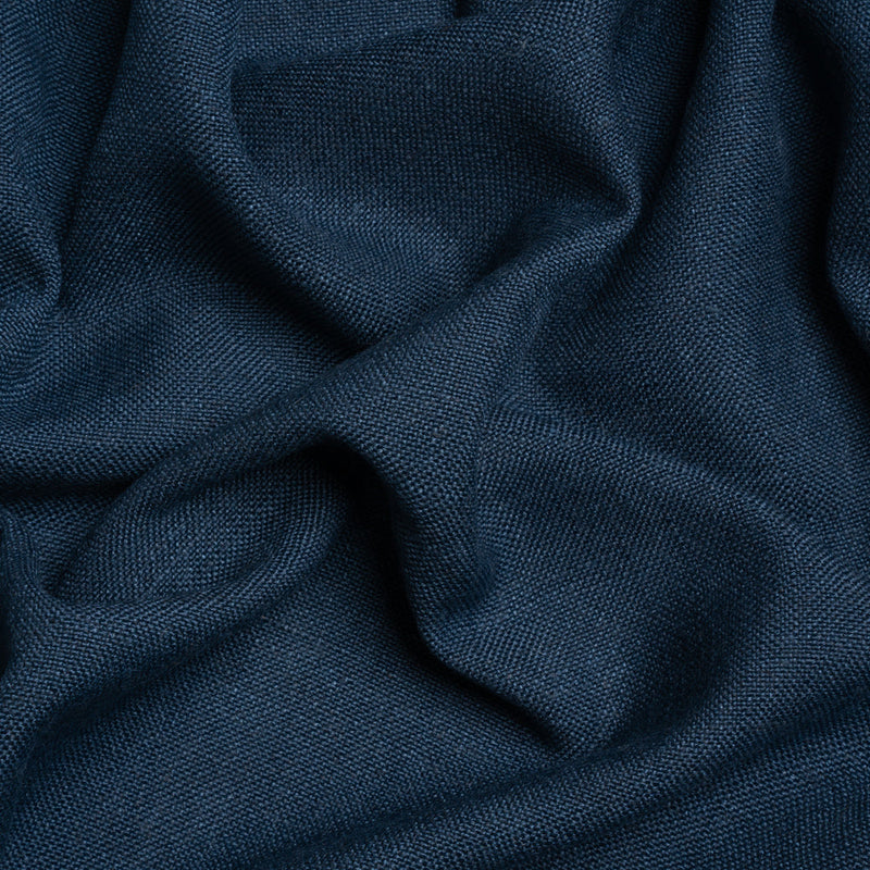 Linen, Viscose and Polyester Woven - Midnight - British Imported