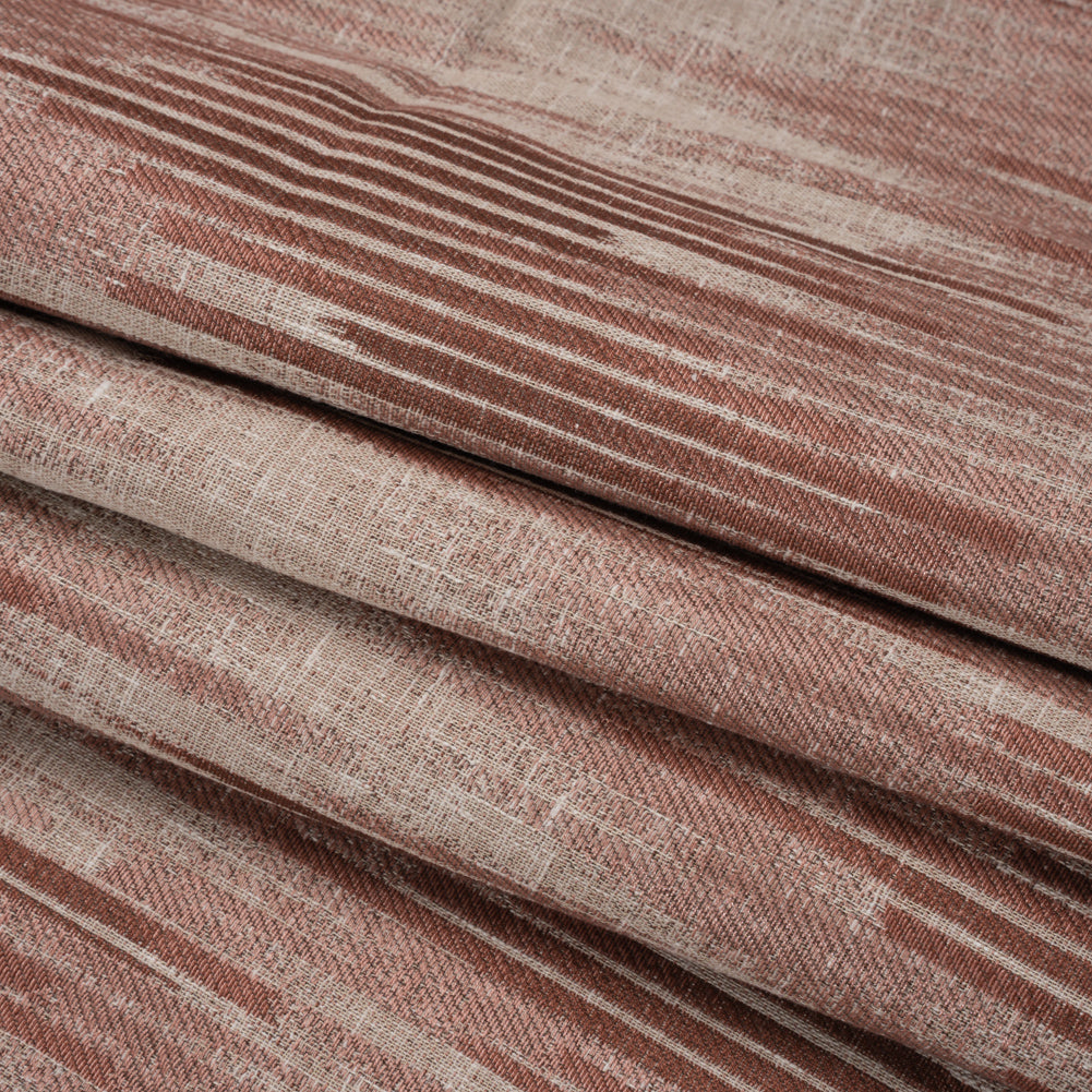Drapery Jacquard - Mulberry Ikat Stripes - British Imported