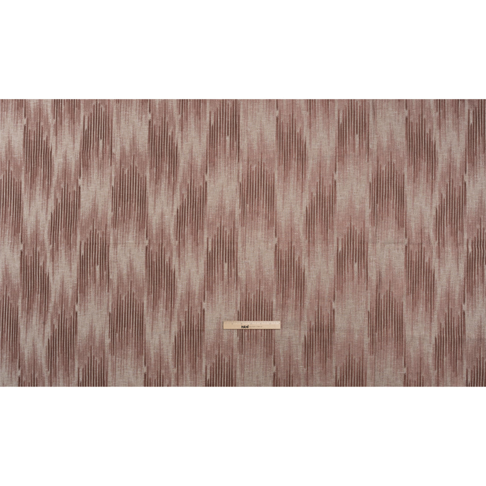 Drapery Jacquard - Mulberry Ikat Stripes - British Imported