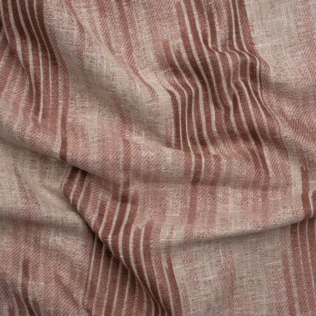 Drapery Jacquard - Mulberry Ikat Stripes - British Imported