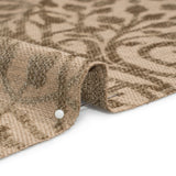 Drapery Chenille Jacquard - Fawn Leafy Vines - British Imported