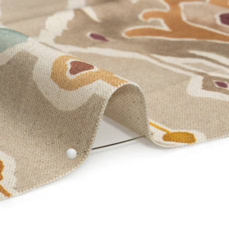Cotton and Linen Canvas Print - Terracotta Painted Diamonds - British Imported