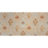Cotton and Linen Canvas Print - Terracotta Painted Diamonds - British Imported