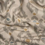 Cotton and Linen Canvas Print - Gold Ikat Geometries - British Imported