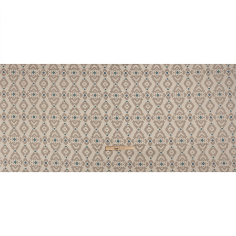 Cotton and Linen Canvas Print - Indigo Ikat Geometries - British Imported