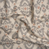 Cotton and Linen Canvas Print - Rose Ikat Geometries - British Imported