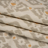 Cotton and Linen Canvas Print - Terracotta Ikat Geometries - British Imported