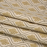Cotton and Linen Canvas Print - Gold Leaf Motif - British Imported