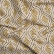 Cotton and Linen Canvas Print - Gold Leaf Motif - British Imported