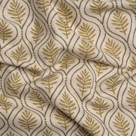 Cotton and Linen Canvas Print - Gold Leaf Motif - British Imported