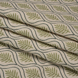 Cotton and Linen Canvas Print - Olive Leaf Motif - British Imported