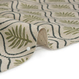 Cotton and Linen Canvas Print - Olive Leaf Motif - British Imported