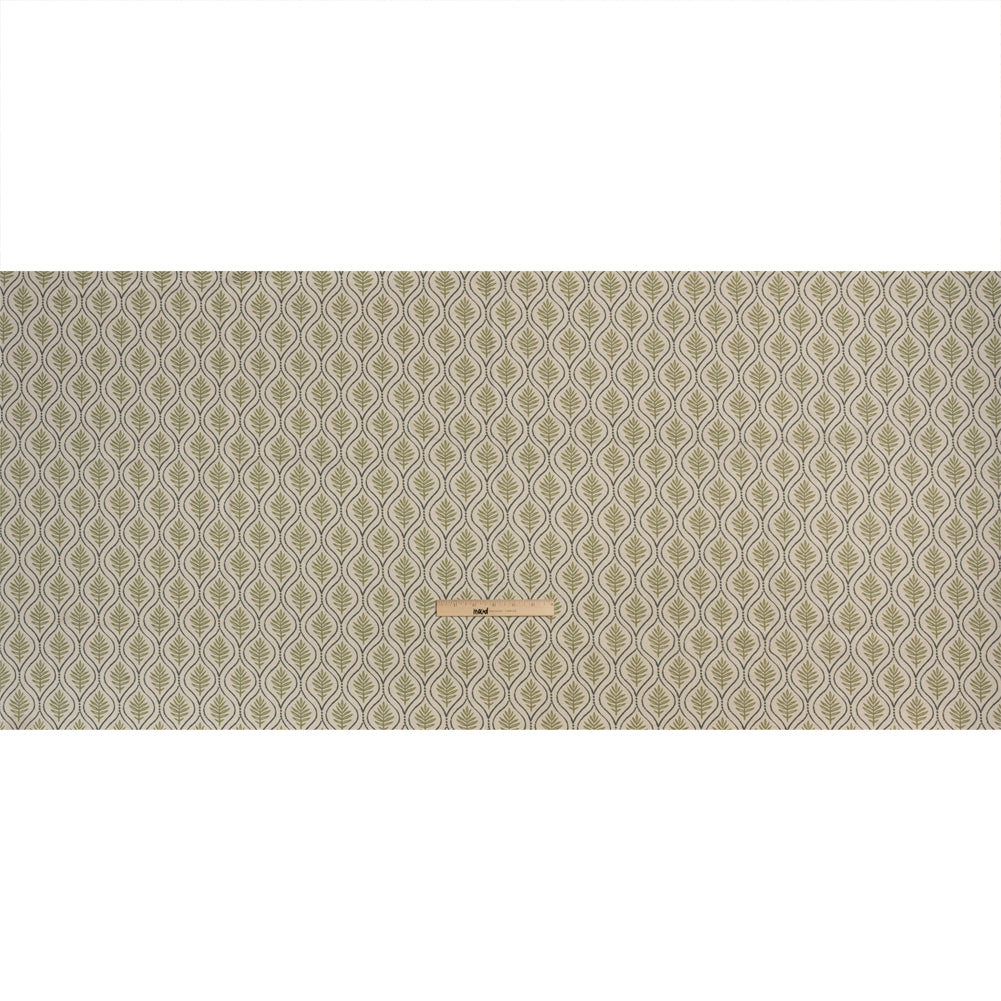 Cotton and Linen Canvas Print - Olive Leaf Motif - British Imported
