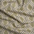 Cotton and Linen Canvas Print - Olive Leaf Motif - British Imported