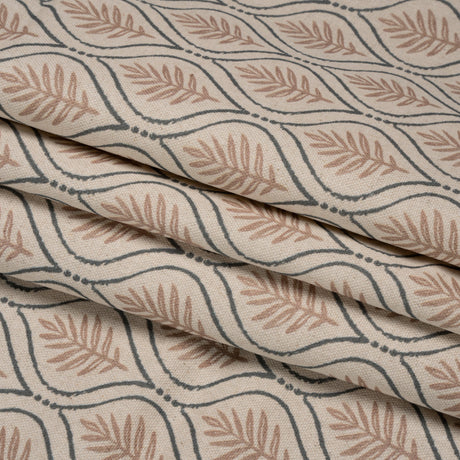 Cotton and Linen Canvas Print - Rose Leaf Motif - British Imported