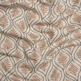 Cotton and Linen Canvas Print - Rose Leaf Motif - British Imported