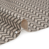 Cotton and Linen Canvas Print - Smoke Leafy Chevrons - British Imported