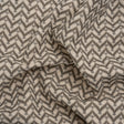 Cotton and Linen Canvas Print - Smoke Leafy Chevrons - British Imported