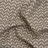 Cotton and Linen Canvas Print - Smoke Leafy Chevrons - British Imported