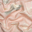 Viscose and Linen Drapery Woven Print - Blush Cranes in the Clouds - British Imported