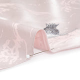 Embroidered Cotton and Polyester Drapery Jacquard - Blush Cranes in the Clouds - British Imported