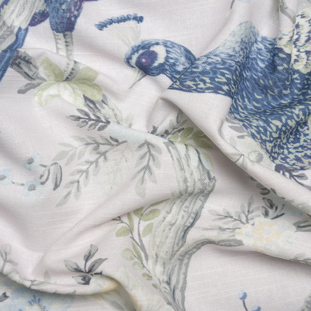 Cotton Canvas Print - Midnight Peacocks in the Trees - British Imported
