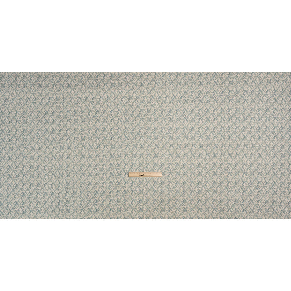 Cotton and Linen Canvas Print - Aegean Floral Arches - British Imported