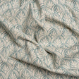 Cotton and Linen Canvas Print - Aegean Floral Arches - British Imported