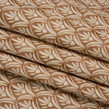 Cotton and Linen Canvas Print - Bronze Floral Arches - British Imported