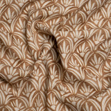 Cotton and Linen Canvas Print - Bronze Floral Arches - British Imported