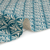 Cotton and Linen Canvas Print - Ocean Floral Arches - British Imported