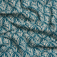 Cotton and Linen Canvas Print - Ocean Floral Arches - British Imported