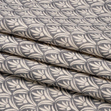Cotton and Linen Canvas Print - Smoke Floral Arches - British Imported