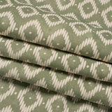 Cotton and Linen Canvas Print - Fern Diamonds and Dots - British Imported