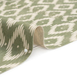 Cotton and Linen Canvas Print - Fern Diamonds and Dots - British Imported