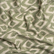 Cotton and Linen Canvas Print - Fern Diamonds and Dots - British Imported