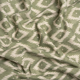 Cotton and Linen Canvas Print - Fern Diamonds and Dots - British Imported