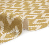 Cotton and Linen Canvas Print - Gold Diamonds and Dots - British Imported
