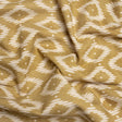 Cotton and Linen Canvas Print - Gold Diamonds and Dots - British Imported