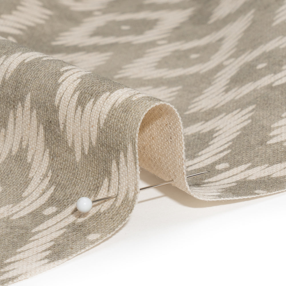 Cotton and Linen Canvas Print - Pebble Diamonds and Dots - British Imported