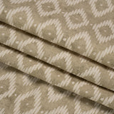 Cotton and Linen Canvas Print - Sand Diamonds and Dots - British Imported